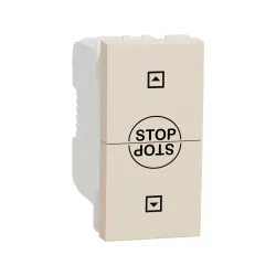 Schneider Electric NU310844SC, Unica, Krem, Jaluzi Kumanda Anahtarı, 10 Amper, 1 Modül