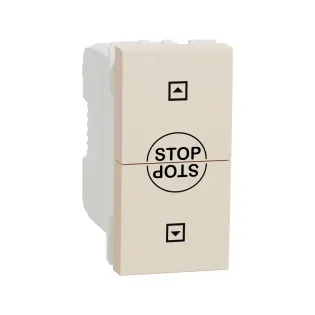Schneider Electric NU310844SC, Unica, Krem, Jaluzi Kumanda Anahtarı, 10 Amper, 1 Modül
