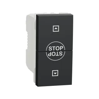 Schneider Electric NU310854SC, Unica, Antrasit, Jaluzi Kumanda Anahtarı, 10 Amper, 1 Modül