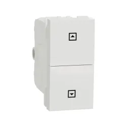 Schneider Electric NU312718SC, Unica, Beyaz, Jaluzi Kumanda Liht Butonu, 2 Kutuplu, 1 Modül