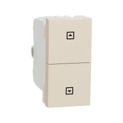 Schneider Electric NU312744SC, Unica, Krem, Jaluzi Kumanda Liht Butonu, 2 Kutuplu, 1 Modül