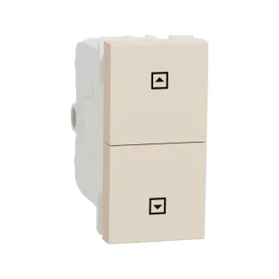 Schneider Electric NU312744SC, Unica, Krem, Jaluzi Kumanda Liht Butonu, 2 Kutuplu, 1 Modül