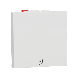 Schneider Electric NU320618C, Unica, Beyaz, Liht Butonu, Zil İşaretli, 2 Modül