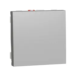 Schneider Electric NU320630, Unica, Alüminyum, Liht Butonu, 2 Modül