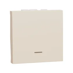 Schneider Electric NU320644N, Unica, Krem, Liht Butonu, Işıklı, 2 Modül