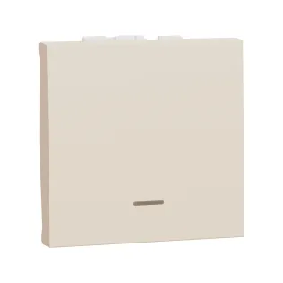 Schneider Electric NU320644N, Unica, Krem, Liht Butonu, Işıklı, 2 Modül