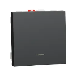 Schneider Electric NU320654N, Unica, Antrasit, Liht Butonu, Işıklı, 2 Modül