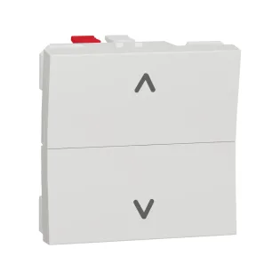 Schneider Electric NU320718, Unica, Beyaz, Jaluzi Kumanda Liht Butonu, 2 Modül