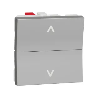Schneider Electric NU320730, Unica, Alüminyum, Jaluzi Kumanda Liht Butonu, 2 Modül