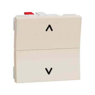 Schneider Electric NU320744, Unica, Krem, Jaluzi Kumanda Liht Butonu, 2 Modül