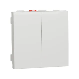 Schneider Electric NU321118, Unica, Beyaz, Komütatör Anahtar, 2 Modül