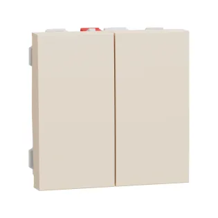 Schneider Electric NU321144, Unica, Krem, Komütatör Anahtar, 2 Modül