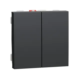 Schneider Electric NU321154, Unica, Antrasit, Komütatör Anahtar, 2 Modül