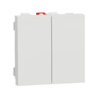 Schneider Electric NU321318, Unica, Beyaz, İkili Vavien Anahtar, 2 Modül