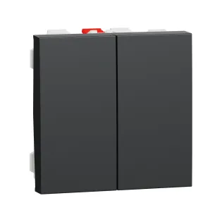 Schneider Electric NU321354, Unica, Antrasit, İkili Vavien Anahtar, 2 Modül