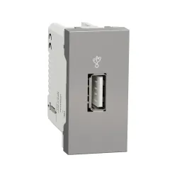 Schneider Electric NU342930, Unica, Alüminyum, USB Konnektörlü Priz, USB 3.0, 1 Modül