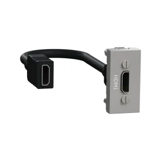 Schneider Electric NU343030, Unica, Alüminyum, HDMI Priz, 1 Modül