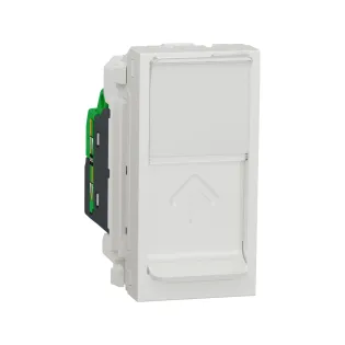 Schneider Electric NU344818, Unica, Beyaz, Data İnternet Prizi, RJ45, CAT 6a-STP, 1 Modül