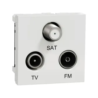 Schneider Electric NU345018, Unica, Beyaz, TV, FM ve SAT Prizi, 2 Modül