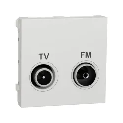Schneider Electric NU345118, Unica, Beyaz, TV ve FM Prizi, 2 Modül
