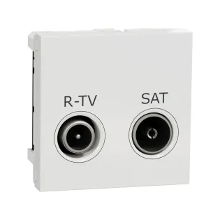 Schneider Electric NU345418, Unica, Beyaz, R-TV ve SAT Prizi, 2 Modül