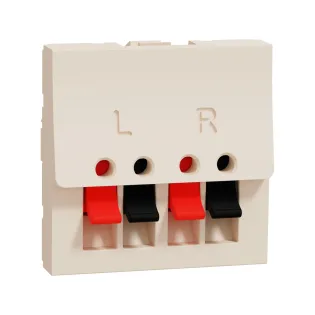 Schneider Electric NU348644, Unica, Krem, Hoparlör Prizi, 1 Stereo Çıkış, 2 Modül