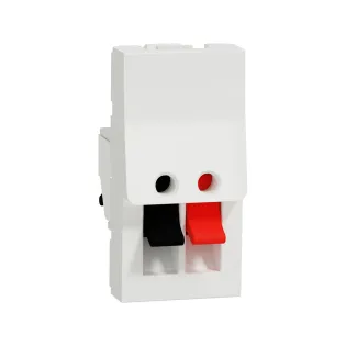 Schneider Electric NU348718, Unica, Beyaz, Hoparlör Prizi, 1 Stereo Çıkış, 1 Modül
