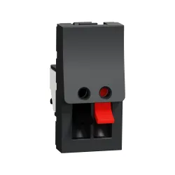 Schneider Electric NU348754, Unica, Antrasit, Hoparlör Prizi, 1 Stereo Çıkış, 1 Modül