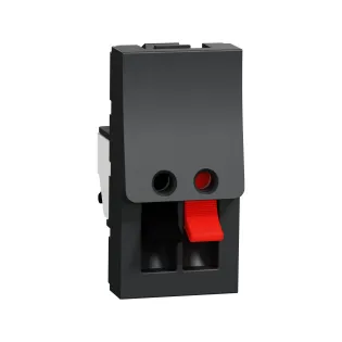 Schneider Electric NU348754, Unica, Antrasit, Hoparlör Prizi, 1 Stereo Çıkış, 1 Modül