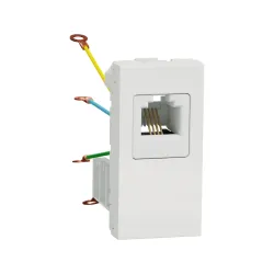 Schneider Electric NU349118, Unica, Beyaz, Telefon Nümeris Prizi, RJ11, 4 Kontaklı, 1 Modül