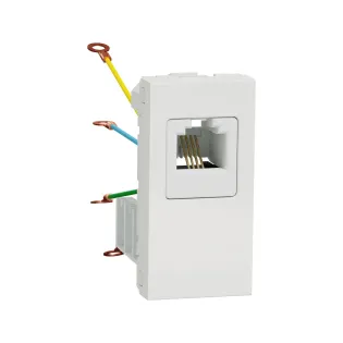 Schneider Electric NU349118, Unica, Beyaz, Telefon Nümeris Prizi, RJ11, 4 Kontaklı, 1 Modül