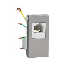 Schneider Electric NU349130, Unica, Alüminyum, Telefon Nümeris Prizi, RJ11, 4 Kontaklı, 1 Modül