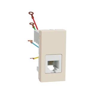 Schneider Electric NU349144, Unica, Krem, Telefon Nümeris Prizi, RJ11, 4 Kontaklı, 1 Modül