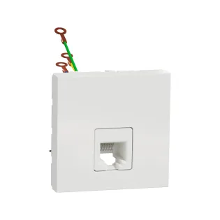 Schneider Electric NU349718, Unica, Alüminyum, Telefon Nümeris Prizi, RJ11, 4 Kontaklı, 2 Modül