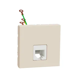 Schneider Electric NU349744, Unica, Alüminyum, Telefon Nümeris Prizi, RJ11, 4 Kontaklı, 2 Modül