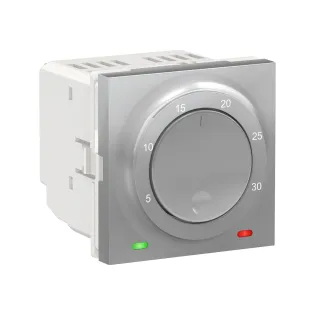 Schneider Electric NU350130, Unica, Alüminyum, Termostat, 2300W, 2 Modül
