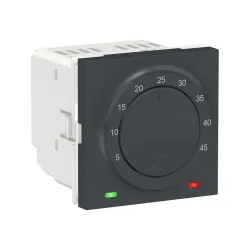 Schneider Electric NU350354, Unica, Antrasit, Zemin Termostatı, 10 Amper, 2 Modül
