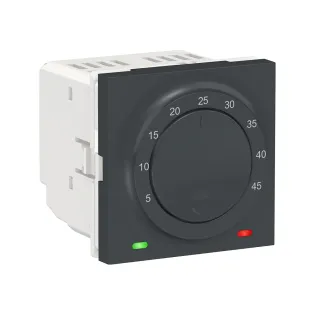 Schneider Electric NU350354, Unica, Antrasit, Zemin Termostatı, 10 Amper, 2 Modül