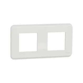Schneider Electric NU400418, Unica Pro, Beyaz, İkili Çerçeve