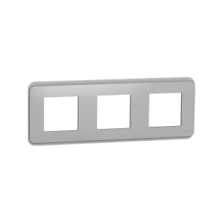 Schneider Electric NU400630, Unica Pro, Alüminyum, Üçlü Çerçeve