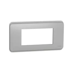 Schneider Electric NU411430, Unica Pro, Alüminyum, Çerçeve, 4 Modül