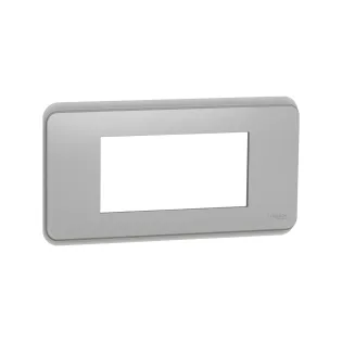 Schneider Electric NU411430, Unica Pro, Alüminyum, Çerçeve, 4 Modül