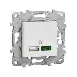 Schneider Electric NU501318, Unica, Beyaz, USB Priz, 3 Amper, 45W, Type A+C, İkili, 2 Modül, Montaj Plakalı