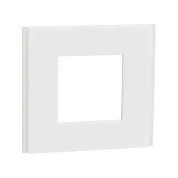 Schneider Electric NU600279, Unica Deco Materials, Şeffaf Beyaz Yüzeyli, Tekli Çerçeve