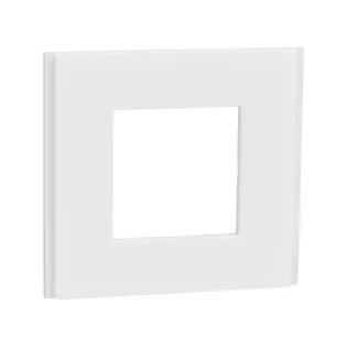 Schneider Electric NU600279, Unica Deco Materials, Şeffaf Beyaz Yüzeyli, Tekli Çerçeve