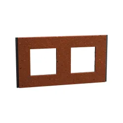 Schneider Electric NU600471, Unica Deco Materials, Terakota Yüzeyli, İkili Çerçeve