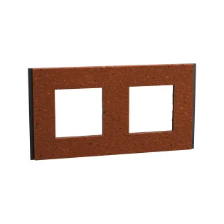 Schneider Electric NU600471, Unica Deco Materials, Terakota Yüzeyli, İkili Çerçeve