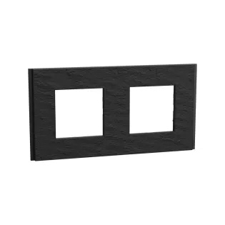 Schneider Electric NU600477, Unica Deco Materials, Taş Yüzeyli, İkili Çerçeve