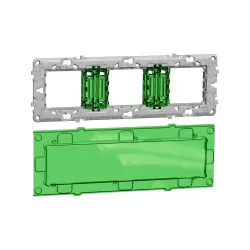 Schneider Electric NU7006C, Unica, Zamak Montaj Plakası, 6-8 Modül, Boya Koruyuculu