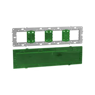 Schneider Electric NU7008C, Unica, Zamak Montaj Plakası, 10 Modül, Boya Koruyuculu